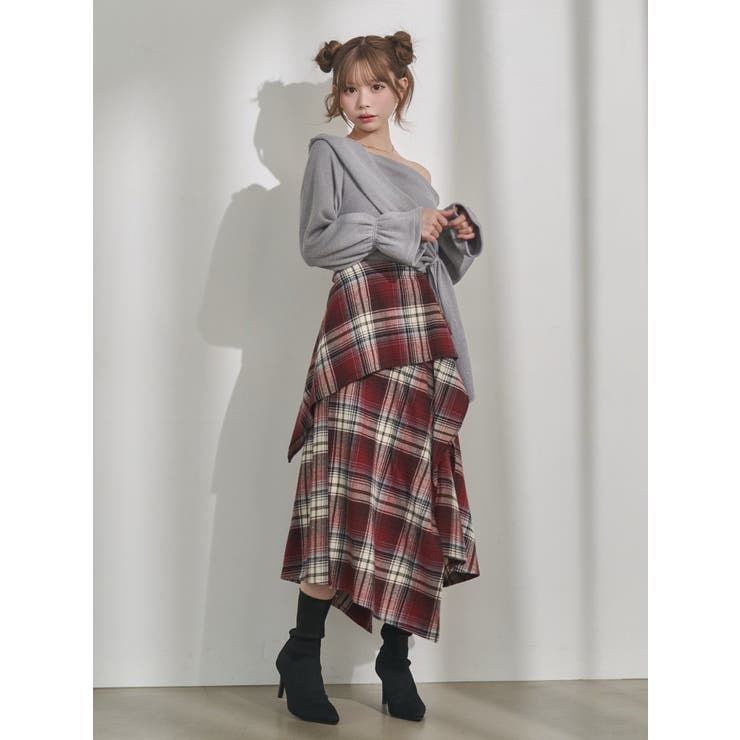 チェックドレープスカート | EATME | 詳細画像6 