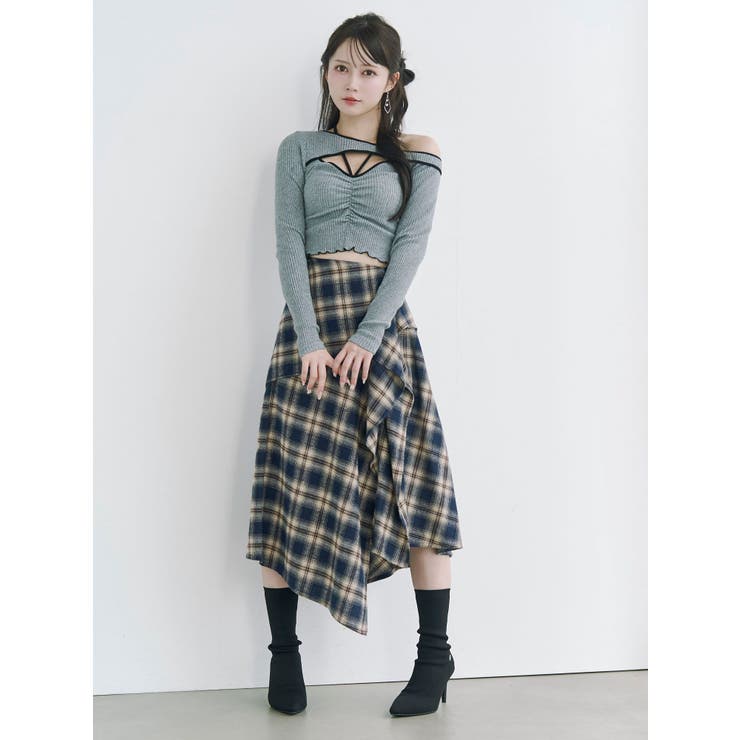 チェックドレープスカート | EATME | 詳細画像9 