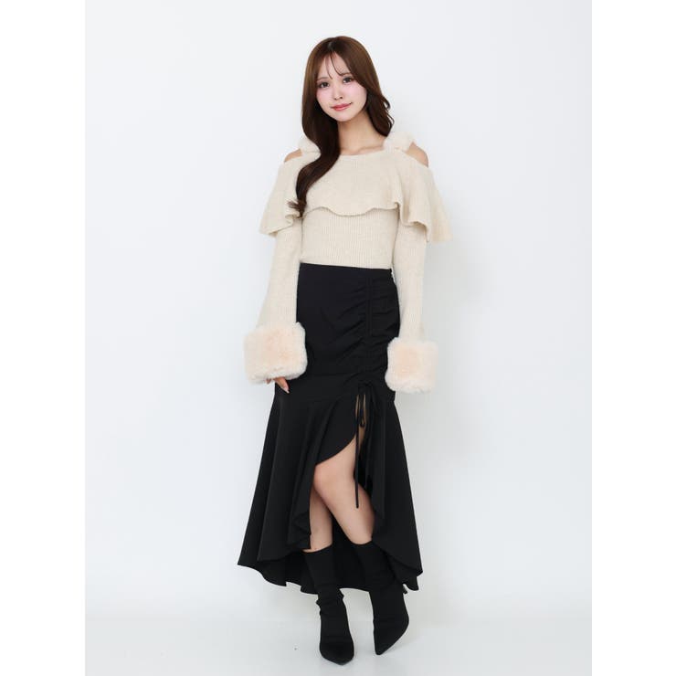 サイドギャザーマーメイドスカート | EATME | 詳細画像15 