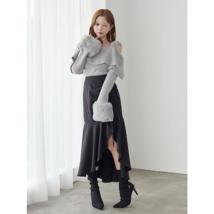 サイドギャザーマーメイドスカート | EATME | 詳細画像2 