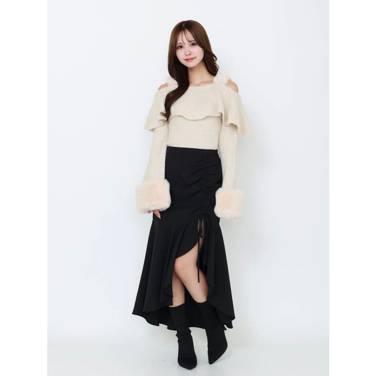 サイドギャザーマーメイドスカート | EATME | 詳細画像30 