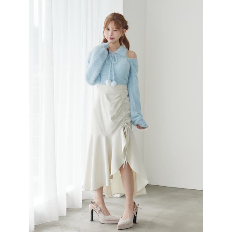 サイドギャザーマーメイドスカート | EATME | 詳細画像7 