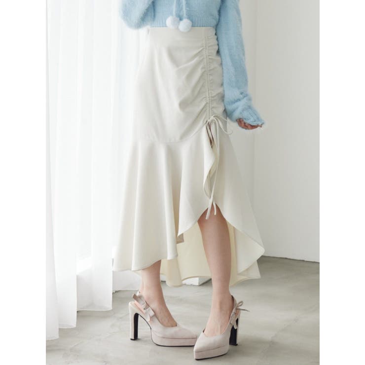 アイボリー | サイドギャザーマーメイドスカート | EATME
