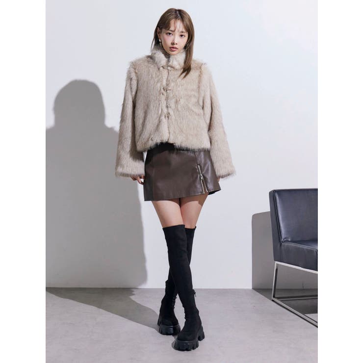 ヘムジップフェイクレザースカート | EATME | 詳細画像13 