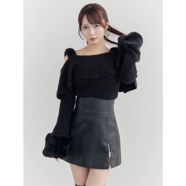 ヘムジップフェイクレザースカート | EATME | 詳細画像16 