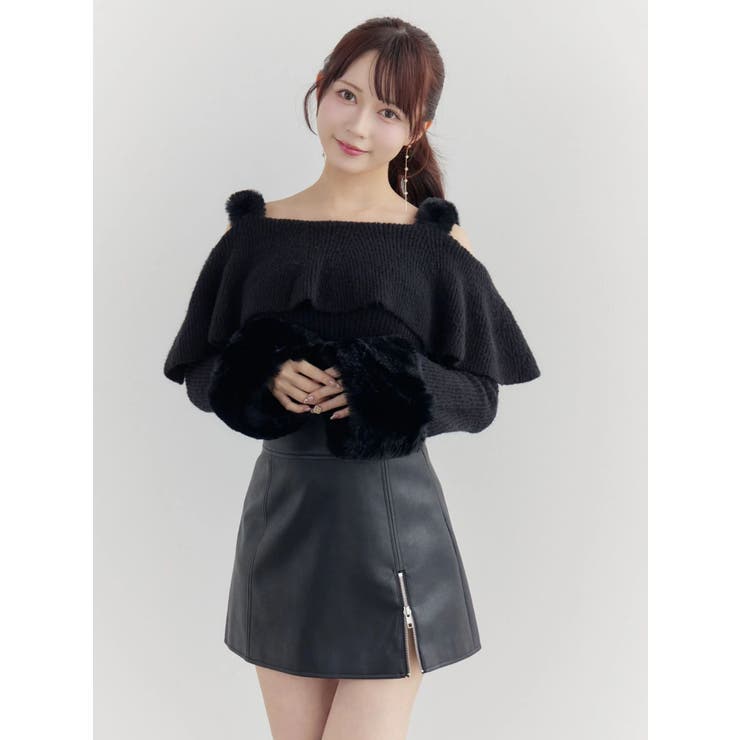 ヘムジップフェイクレザースカート | EATME | 詳細画像17 