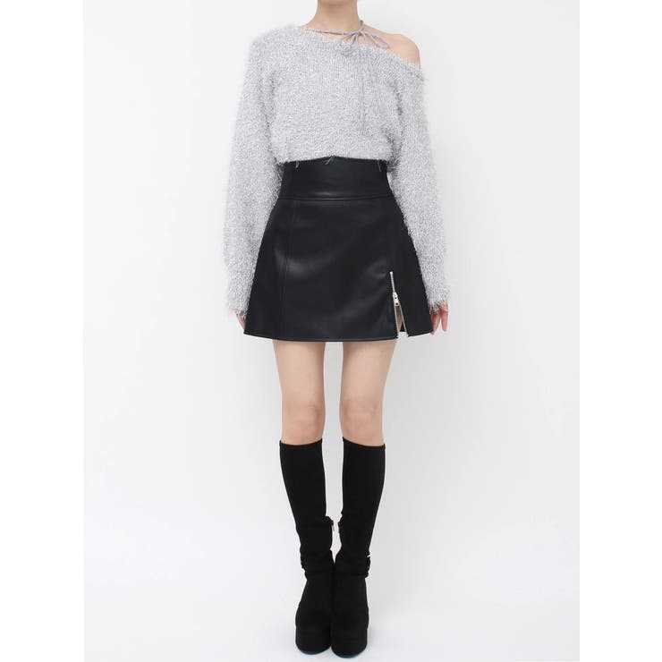 ヘムジップフェイクレザースカート | EATME | 詳細画像26 