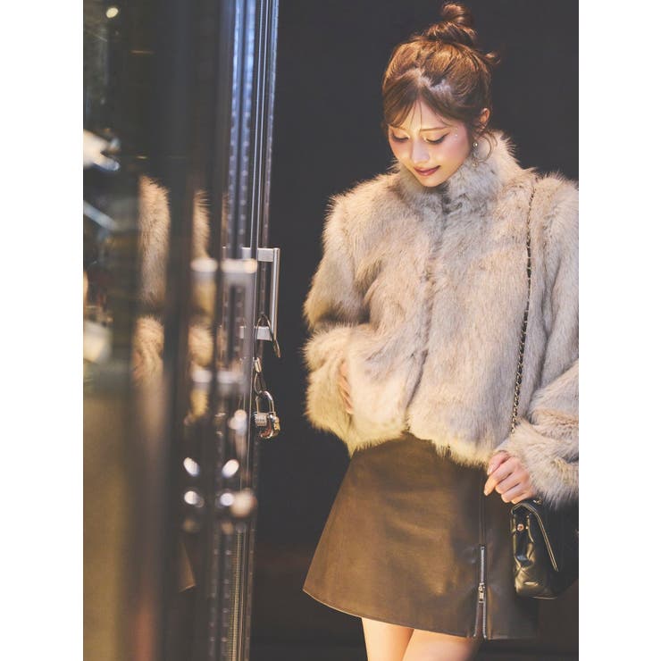 ヘムジップフェイクレザースカート | EATME | 詳細画像3 