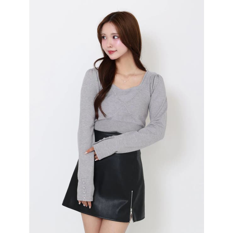 ヘムジップフェイクレザースカート | EATME | 詳細画像9 