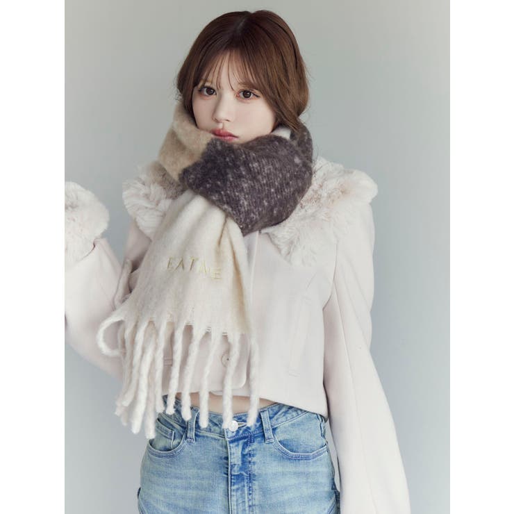 ボーダー刺繍マフラー | EATME | 詳細画像3 