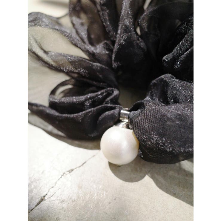 ポイントフェイクパールオーガンジーシュシュ | EATME | 詳細画像2 