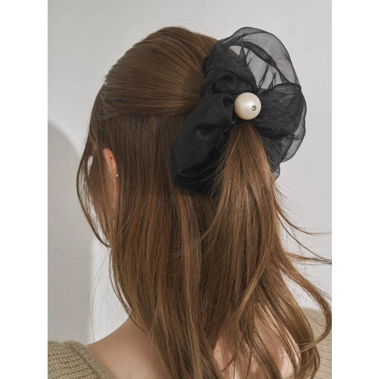 ポイントフェイクパールオーガンジーシュシュ | EATME | 詳細画像7 