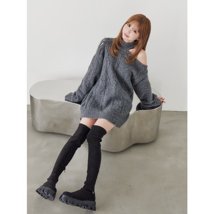 E/Mスエードニーハイブーツ | EATME | 詳細画像7 