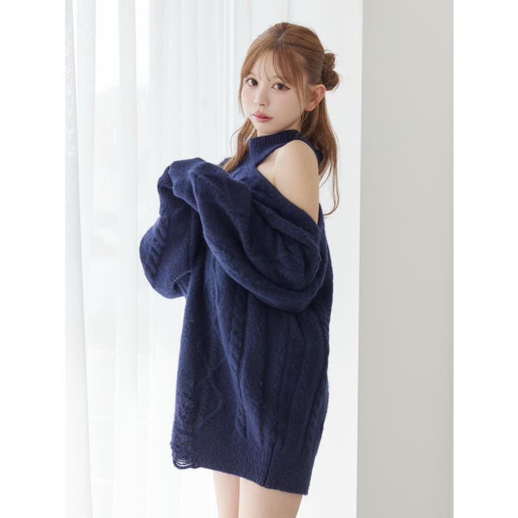 ダメージワンショルニット | EATME | 詳細画像12 