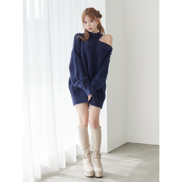 ダメージワンショルニット | EATME | 詳細画像14 