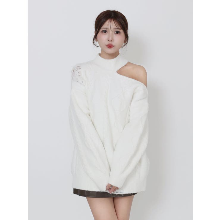 ダメージワンショルニット | EATME | 詳細画像15 