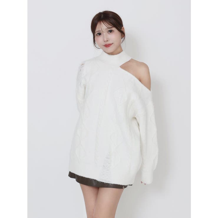 ダメージワンショルニット | EATME | 詳細画像16 