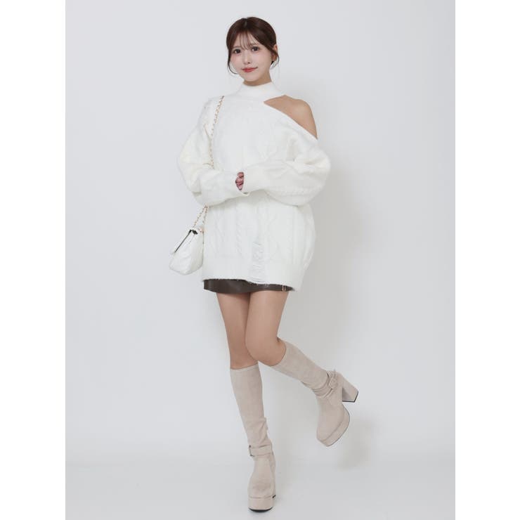 ダメージワンショルニット | EATME | 詳細画像17 