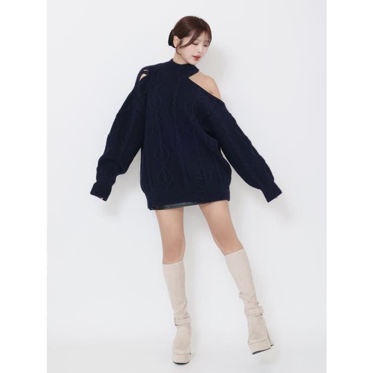 ダメージワンショルニット | EATME | 詳細画像24 