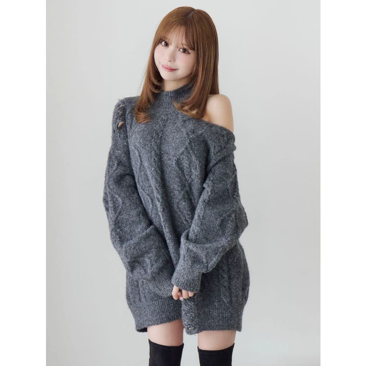 ダメージワンショルニット | EATME | 詳細画像29 