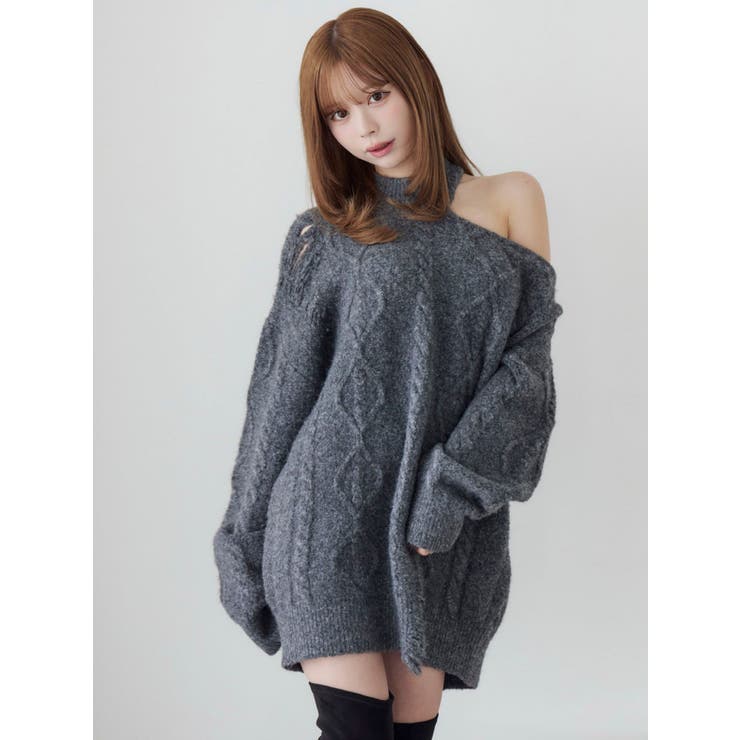 ダメージワンショルニット | EATME | 詳細画像3 