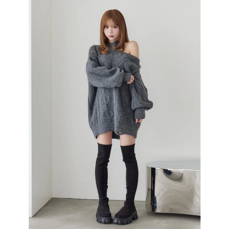 ダメージワンショルニット | EATME | 詳細画像33 