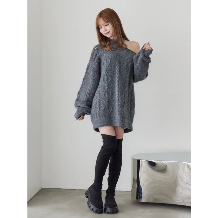 ダメージワンショルニット | EATME | 詳細画像35 