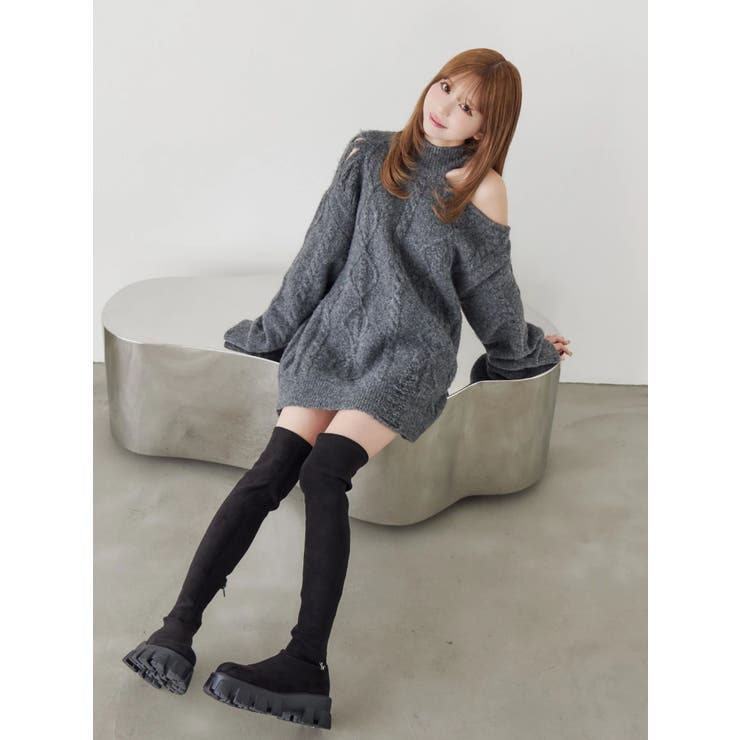 ダメージワンショルニット | EATME | 詳細画像36 