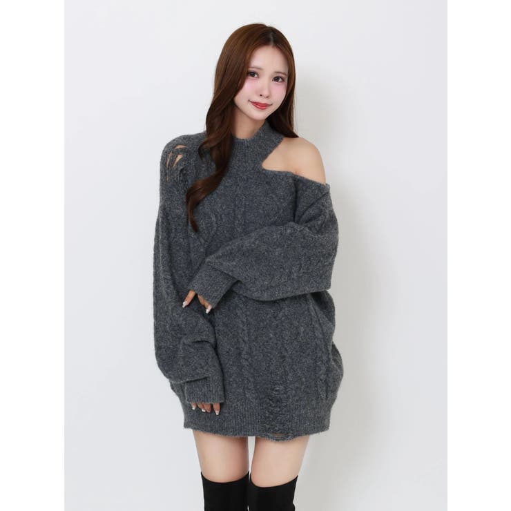 ダメージワンショルニット | EATME | 詳細画像50 