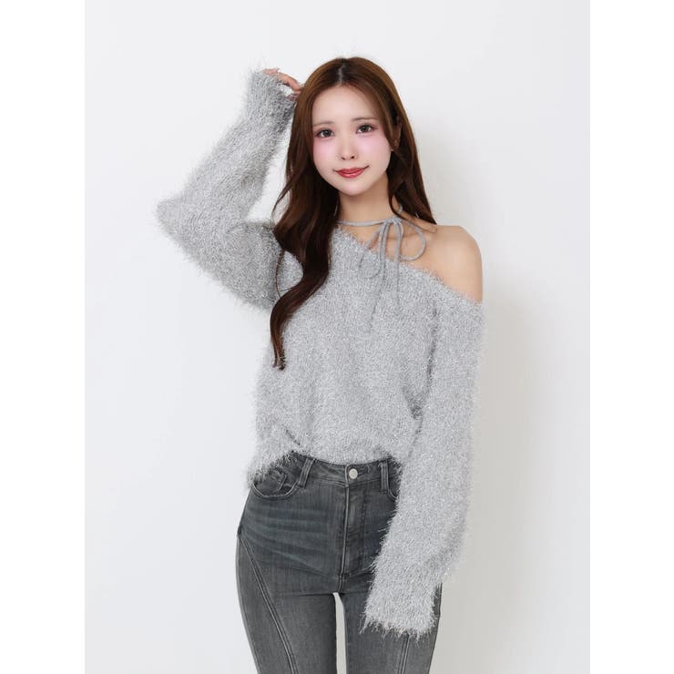 ワンショルダーシャギーニットTOP | EATME | 詳細画像11 