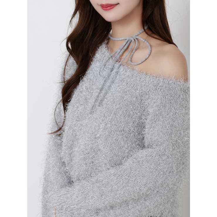 ワンショルダーシャギーニットTOP | EATME | 詳細画像12 