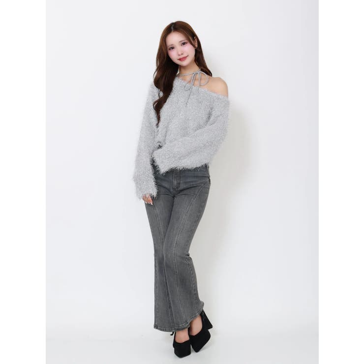 ワンショルダーシャギーニットTOP | EATME | 詳細画像14 