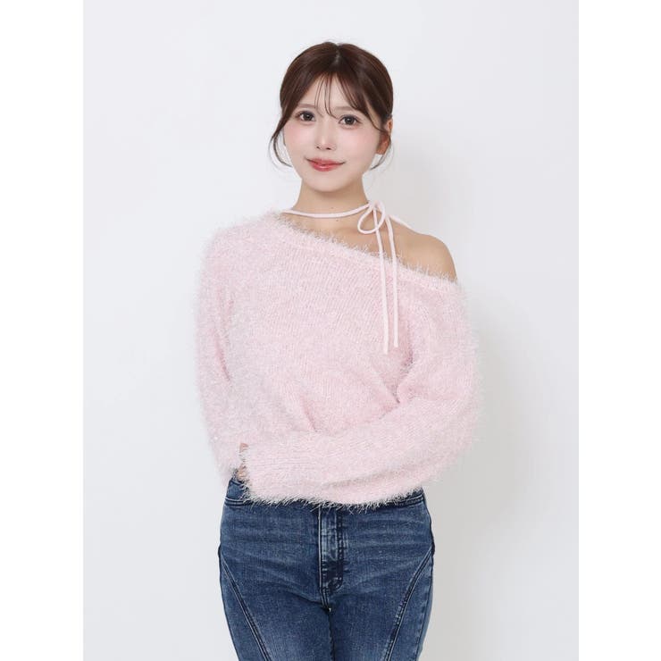 ワンショルダーシャギーニットTOP | EATME | 詳細画像23 
