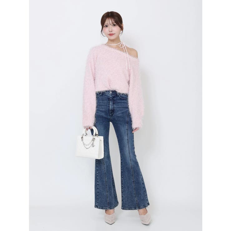 ワンショルダーシャギーニットTOP | EATME | 詳細画像25 