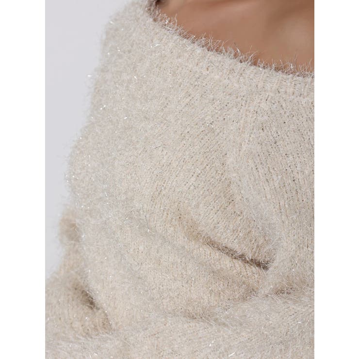 ワンショルダーシャギーニットTOP | EATME | 詳細画像32 