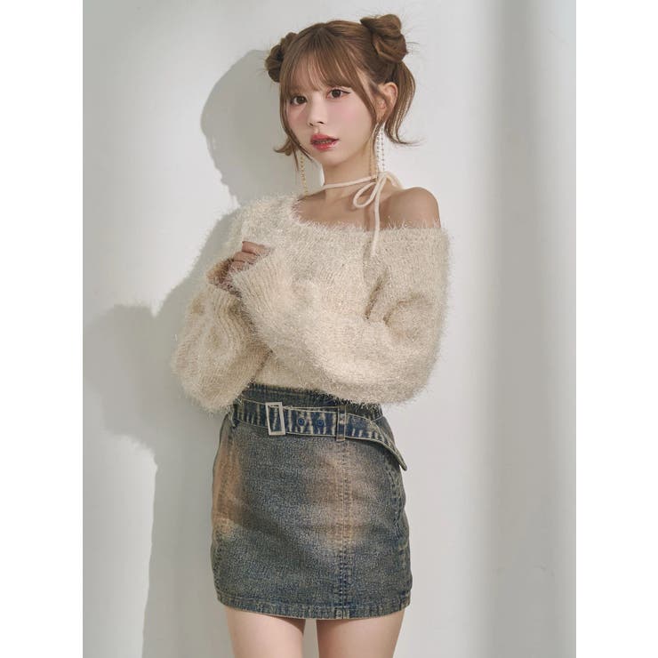 ワンショルダーシャギーニットTOP | EATME | 詳細画像36 