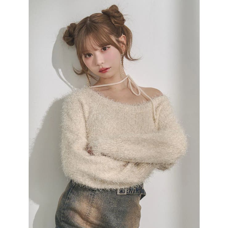 ワンショルダーシャギーニットTOP | EATME | 詳細画像39 