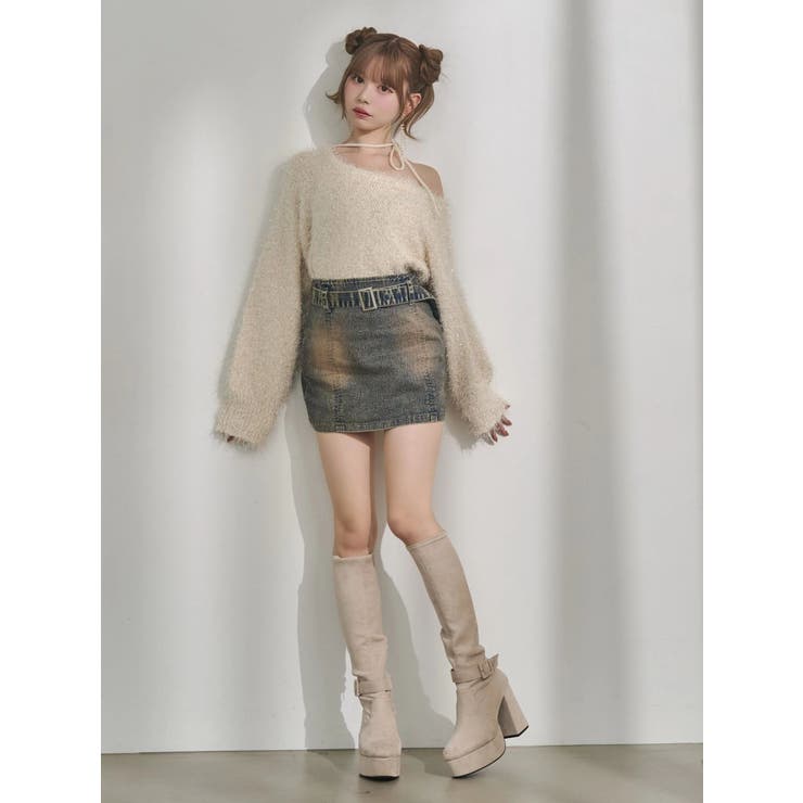 ワンショルダーシャギーニットTOP | EATME | 詳細画像41 