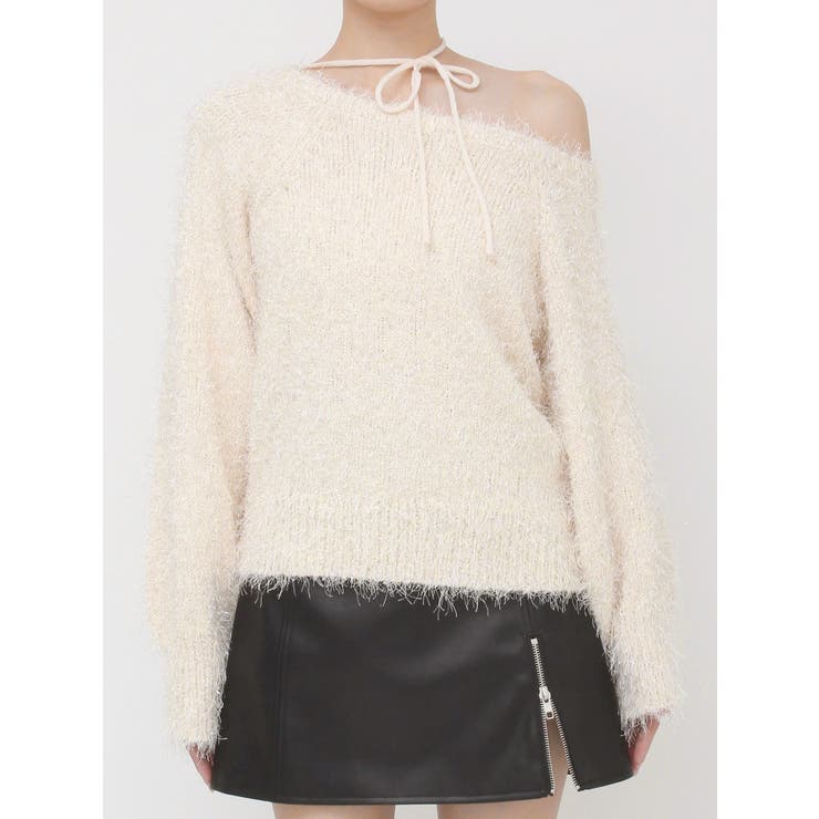 ワンショルダーシャギーニットTOP | EATME | 詳細画像42 