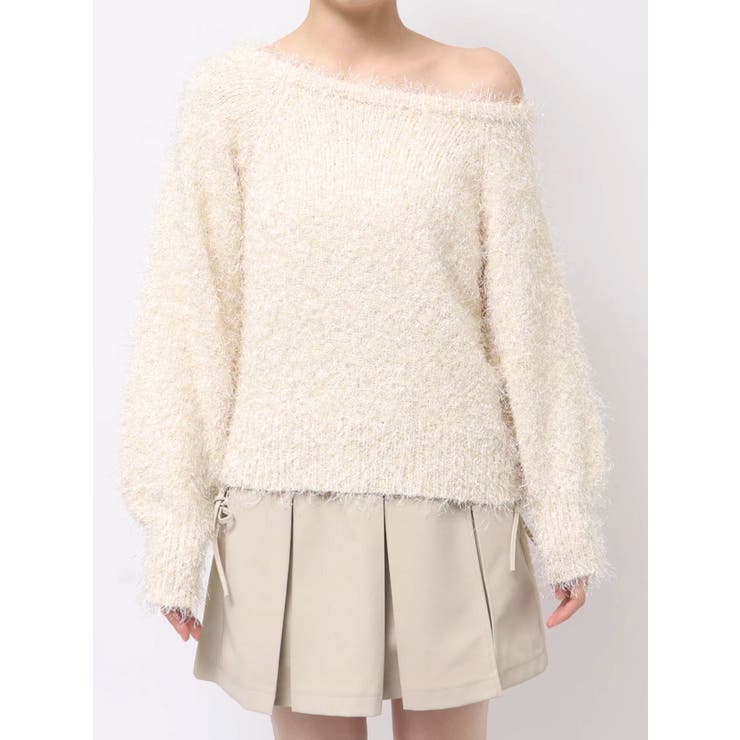 ワンショルダーシャギーニットTOP | EATME | 詳細画像49 