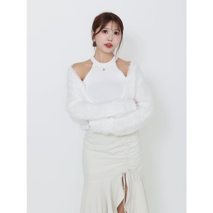 カシュクールドッキングニットTOP | EATME | 詳細画像23 