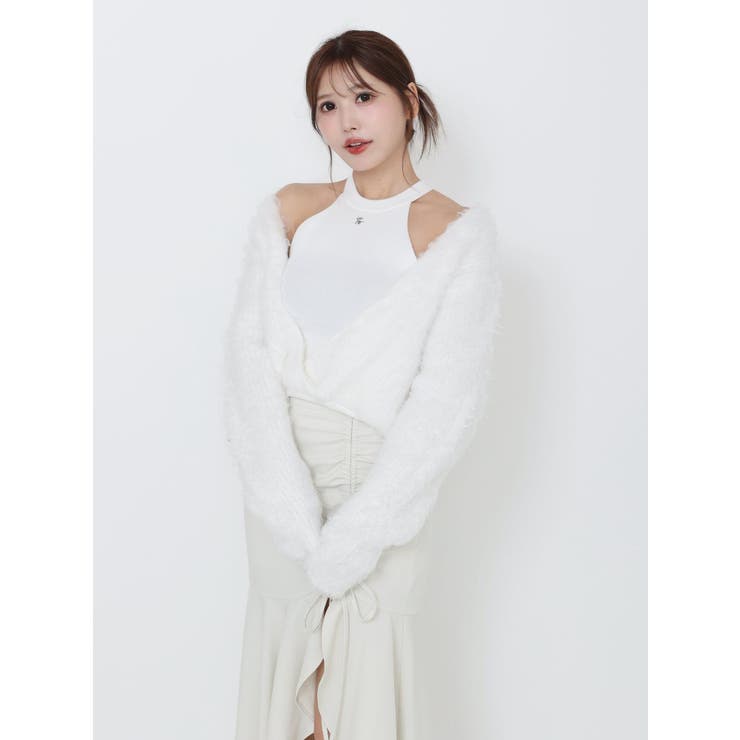 カシュクールドッキングニットTOP | EATME | 詳細画像24 