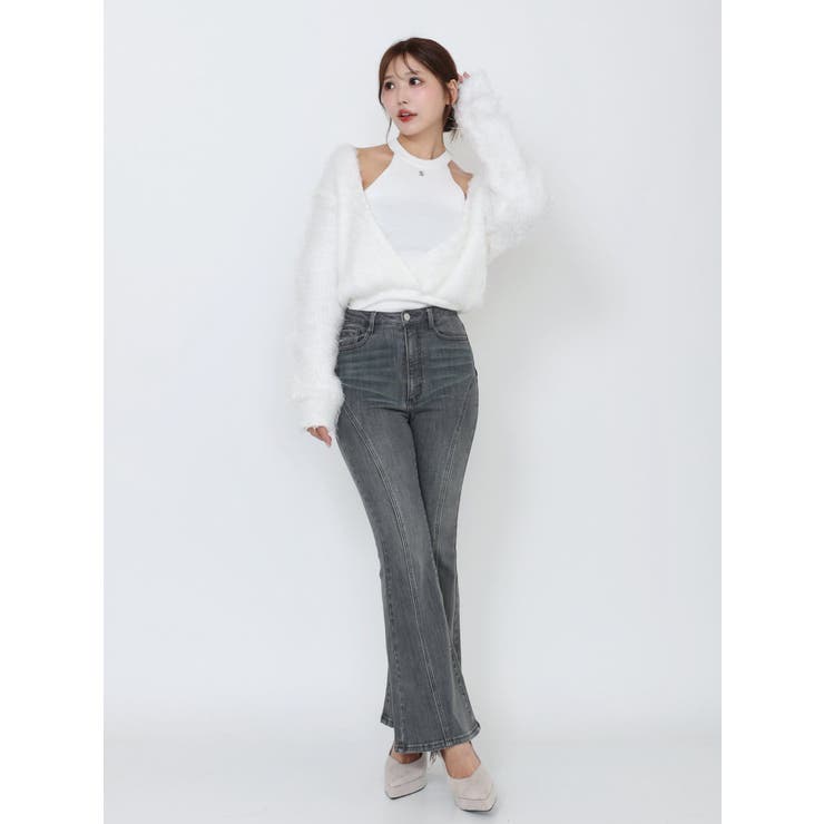 カシュクールドッキングニットTOP | EATME | 詳細画像26 