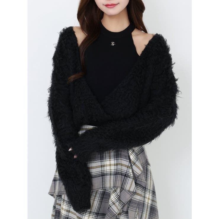 ブラック | カシュクールドッキングニットTOP | EATME