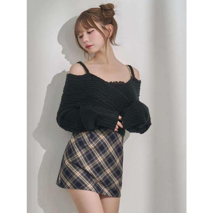 BACKリボンカシュクールニットTOP | EATME | 詳細画像27 