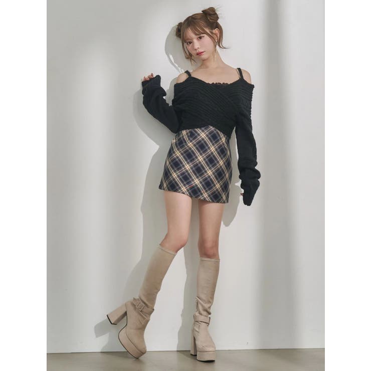 BACKリボンカシュクールニットTOP | EATME | 詳細画像30 