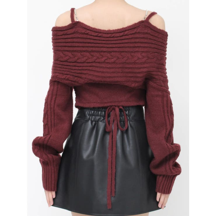 BACKリボンカシュクールニットTOP | EATME | 詳細画像35 