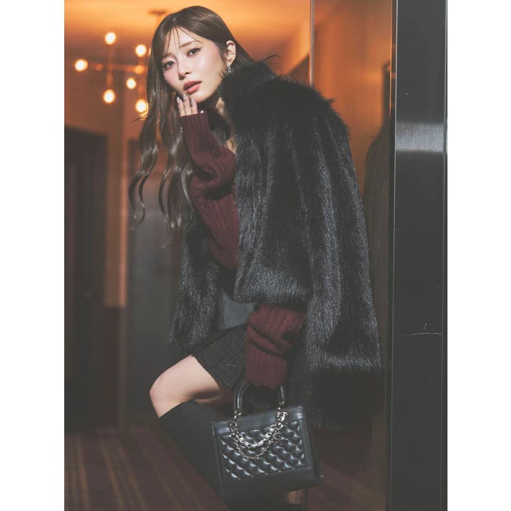 BACKリボンカシュクールニットTOP | EATME | 詳細画像4 