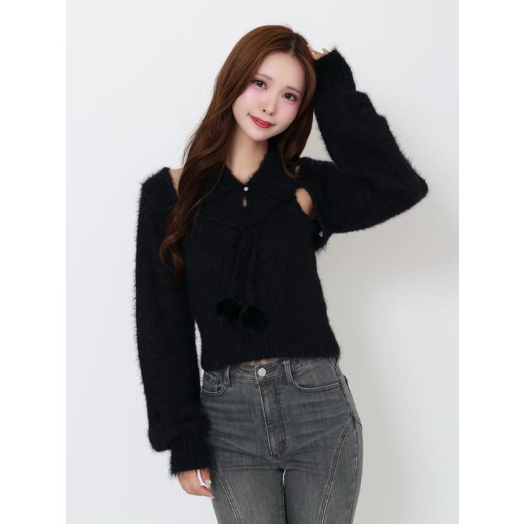 シャツカラーアンサンブルニットTOP | EATME | 詳細画像10 