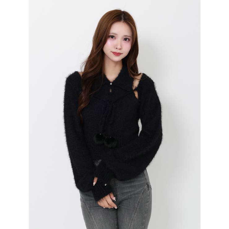 シャツカラーアンサンブルニットTOP | EATME | 詳細画像11 